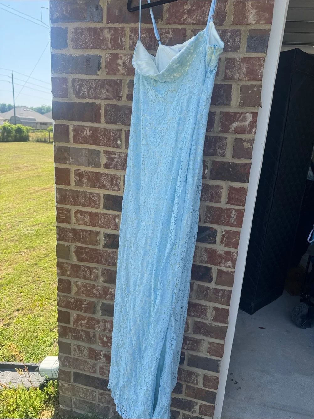 Peppermayo Soni Light Blue Lace Maxi Dress - Picture 2 of 3